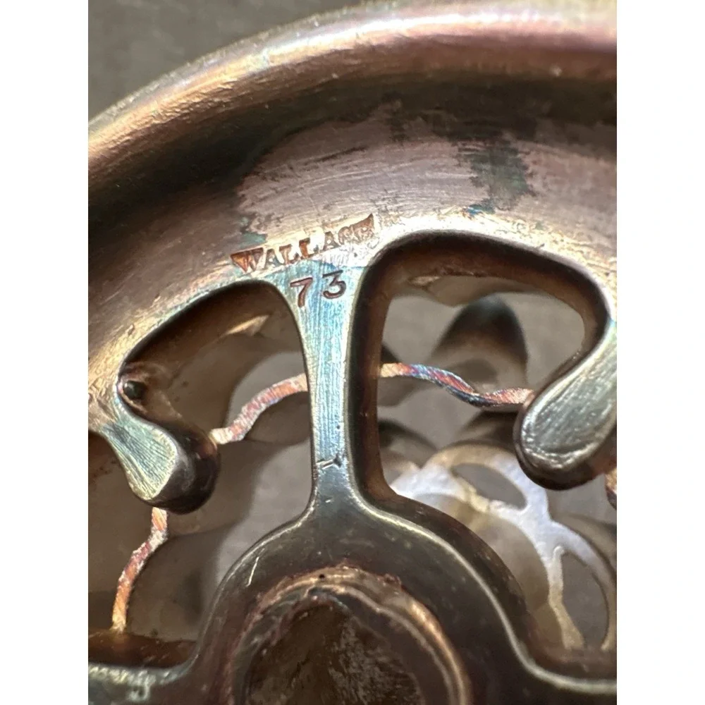VTG Silver‎ plate Flower Frog Wallace #73 Centerpiece Arrangement